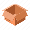 box, cardboard, isometric, package, packaging, storage