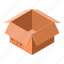 box, cardboard, isometric, package, packaging, storage 