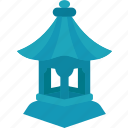 pagoda, mini, light, garden, statue