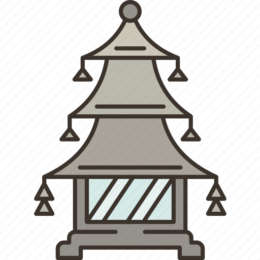 Pagoda, metal, glass, lantern, light icon - Download on Iconfinder