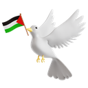dove, symbol of peace, harmony, palestine, 3d icon, 3d illustration, 3d render