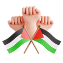protest, activism, expression, palestine, 3d icon, 3d illustration, 3d render