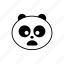 emoticon, panda 