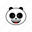 emoticon, panda 