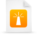 File, document, paper, orange icon - Free download