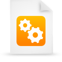 File, document, paper, orange icon - Free download