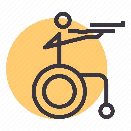 Disabled, olympics, paralympic, paralympics, rifle, shooting, wheelchair icon - Download on Iconfinder