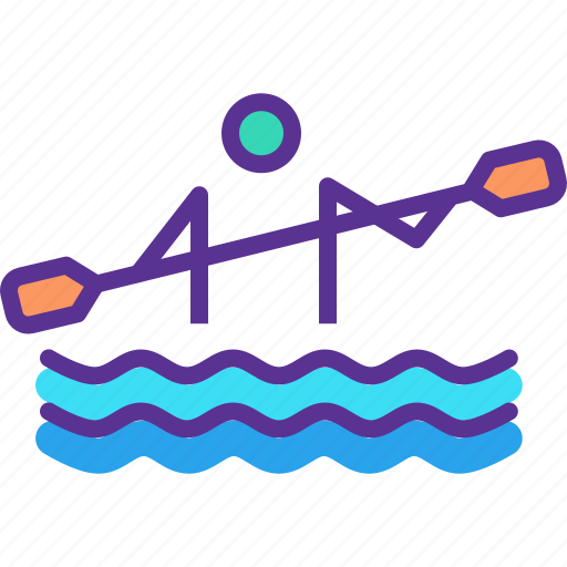 Canoe, olympics, paddle, paralympic, paralympics, sprint, water icon - Download on Iconfinder