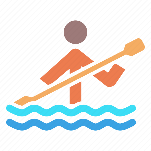 Canoe, olympics, paddle, paralympic, paralympics, sprint, water icon - Download on Iconfinder