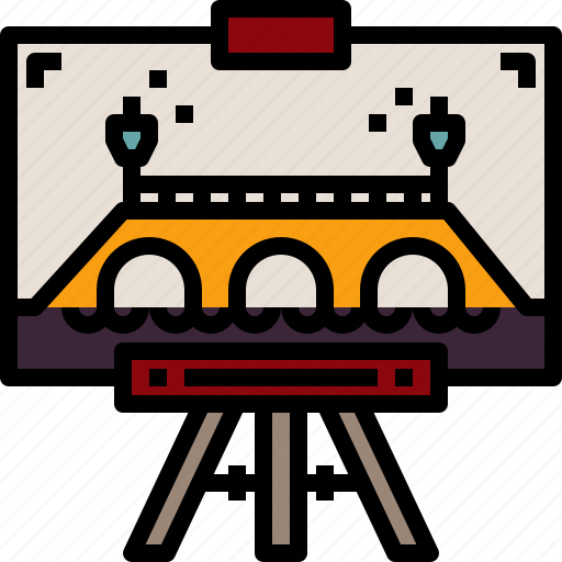 Art, bridge, drawing, paiting, paris, street icon - Download on Iconfinder