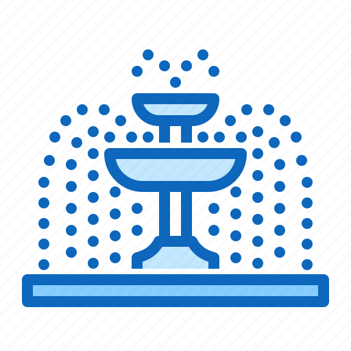 Fountain, landmark, park, water icon - Download on Iconfinder