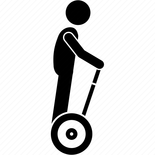 Electric, man, ride, scooter, segway, two wheeled icon - Download on Iconfinder