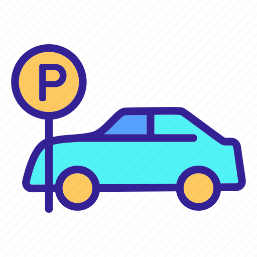 Car, clipart, contour, parking, web icon - Download on Iconfinder