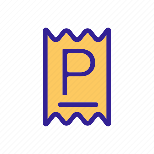 Account, app, authority, badge, citation, contour, parking icon - Download on Iconfinder