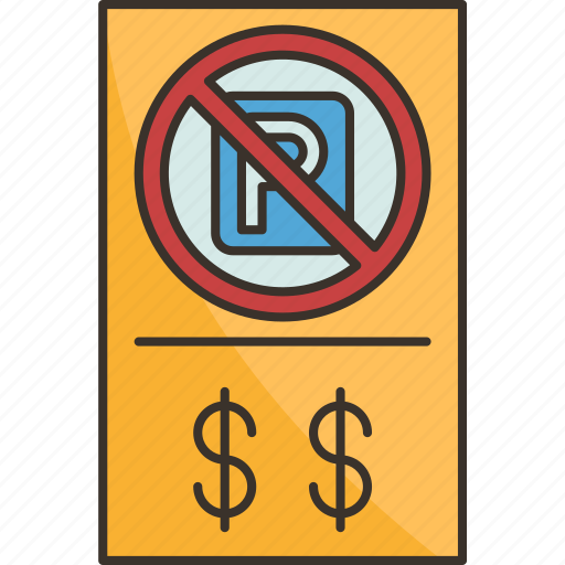 Fine, payment, parking, prohibition, warning icon - Download on Iconfinder