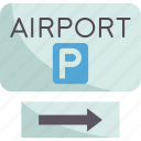 airport, parking, zone, garage, building