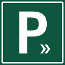 arrow, car, direction, park, parking, sign, signboard 