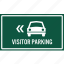 area, arrow, car, direction, parking, sign, visitor 