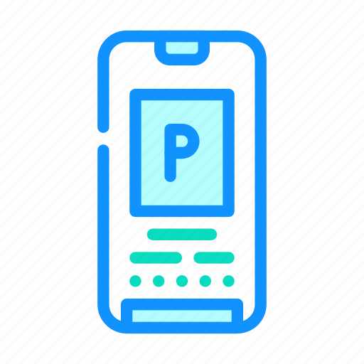 Electronic, parking, ticket, phone, screen, transport icon - Download on Iconfinder