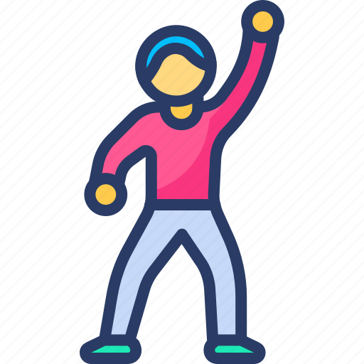 Clubbing, dance, disco, fit, jump, nightlife, party icon - Download on Iconfinder