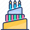 cake, candles, caramel, celebration, creamy, delicious, dessert