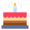 pie, birthday, sweet, candle, cake