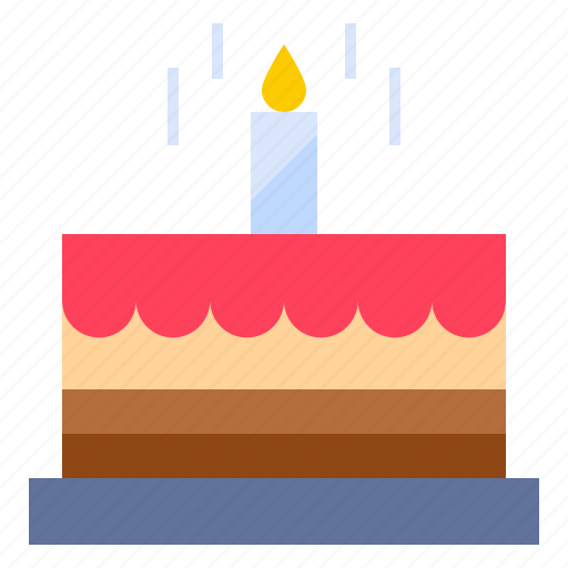 Pie, birthday, sweet, candle, cake icon - Download on Iconfinder