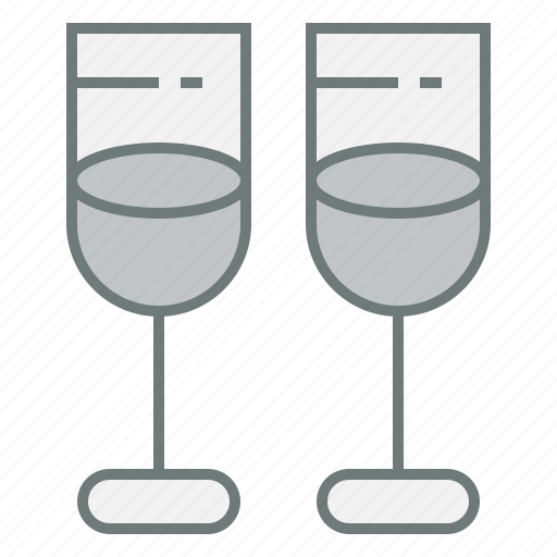 Wine, toast, glass, clink, drink icon - Download on Iconfinder