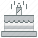 pie, sweet, cake, candle, birthday