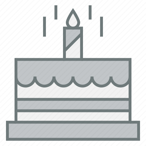Pie, sweet, cake, candle, birthday icon - Download on Iconfinder