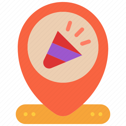 Party, location, navigation, map, place, pin, marker icon - Download on Iconfinder