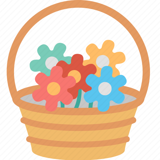 Basket, flower, easter, gardening, gift, spring, summer icon - Download on Iconfinder