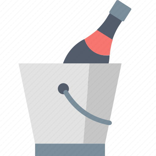Bucket, ice, alcohol, bottle, champagne, drink, wine icon - Download on Iconfinder