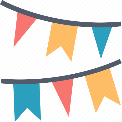 Garland, paper, decor, decoration, festival, flags, party icon - Download on Iconfinder