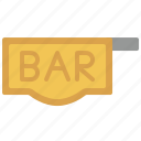 bar, pub, signaling, beer, sign