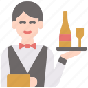waiter, wine, catering, bar, service
