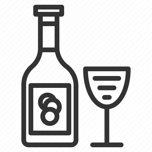 Alcohol, beverage, bottle, drink, glass, party, wine icon - Download on Iconfinder