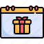 party, box, gift, date, presents, celebration, calendar 