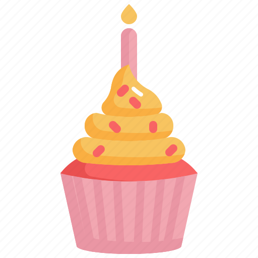 Celebration, fun, birthday, cupcake, party, dessert, sweet icon - Download on Iconfinder