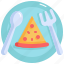 plate, slice, celebration, italian food, party, pizza, dish 