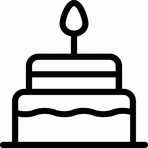 Birthday cake, cake, candle, celebration, christmas cake icon - Download on Iconfinder