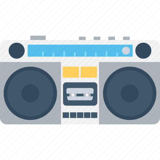 Boombox, cassette player, cassette recorder, music, stereo icon - Download on Iconfinder