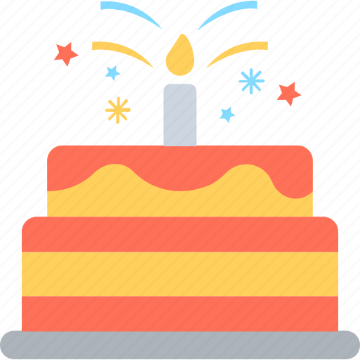 Birthday cake, cake, candles, celebration, christmas cake icon - Download on Iconfinder