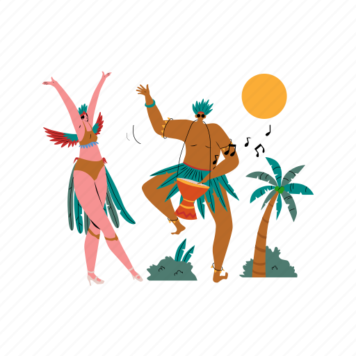 Carnival, celebration, brazil, dance, event, party, happy illustration - Download on Iconfinder
