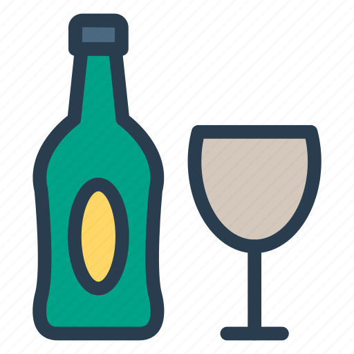 Bottle, champagne, drink, glass icon - Download on Iconfinder