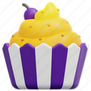 cupcake, dessert, bakery, birthday, party, food, sweet, 3d 