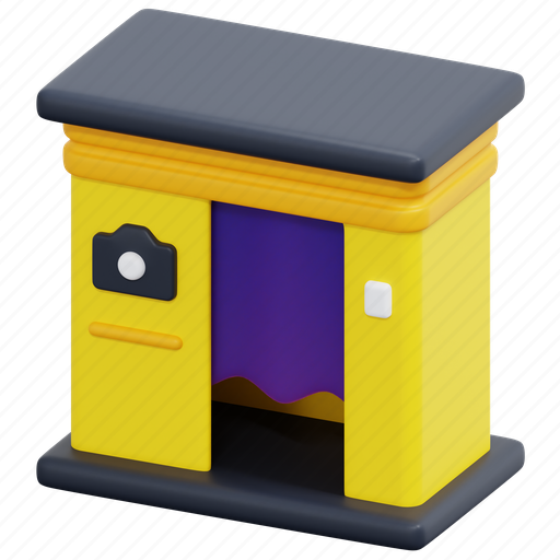 Photo, booth, camera, image, picture, fun, 3d 3D illustration - Download on Iconfinder