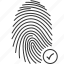 accepted, finger, fingerprint, recognition, scan, security, touch 