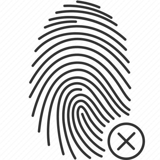 Biometric, finger, fingerprint, id, rejected, scan, security icon - Download on Iconfinder