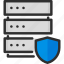 access, data, database, protection, security, server, shield 